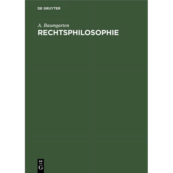 Rechtsphilosophie: Sonderausgabe Aus Dem Handbuch Der Philosophie, (Hardcover)