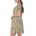 thumbnail image 2 of Balery Pirate skulls Pattern Womens Dresses Loose Short sleeve Sundresses Swimsuit Coverup 2025 Summer Casual Dress for Women - A-Line Swing Dress, 2 of 6