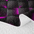 thumbnail image 5 of meiyoeat Pink Geometric Plaid Quilt Full For Boys,Modern Patchwork Check Full Bedspread Sets For Kids,3-Piece, 5 of 7