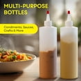 thumbnail image 3 of BRIGHTFROM Empty Squeeze Bottles 16 OZ, 2 PACK Squirt Containers with Red Top, BPA Free for Condiments, Syrup, Ketchup, Sauces, Dressing, Oil, Honey | Arts and Crafts - Leak Proof - Kitchen, 3 of 8
