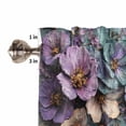 thumbnail image 5 of Hokiten Rod Pocket Curtain Valance, Purple Spring Flowers Farmhouse Window Valance for Living Room, Bedroom, Kitchen Retro Blue Mottled Wall Pastoral 42"W x 12"L, 5 of 8