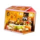 thumbnail image 2 of Kit de casa de muñecas en miniatura para armar, juguete educativo, exhibición, cubierta a prueba de polvo, coleccionables Tienda de té con leche, 2 of 9