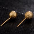 thumbnail image 2 of Un par de pendientes sencillos de moda para mujer, con cuentas, para regalar a tus amigas (dorados)., 2 of 7