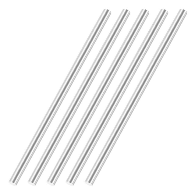 Uxcell Aluminum Round Rod, 1/2 Inch Diameter 6061 Solid Metal Bar 11.8 Inch Length 5Pcs