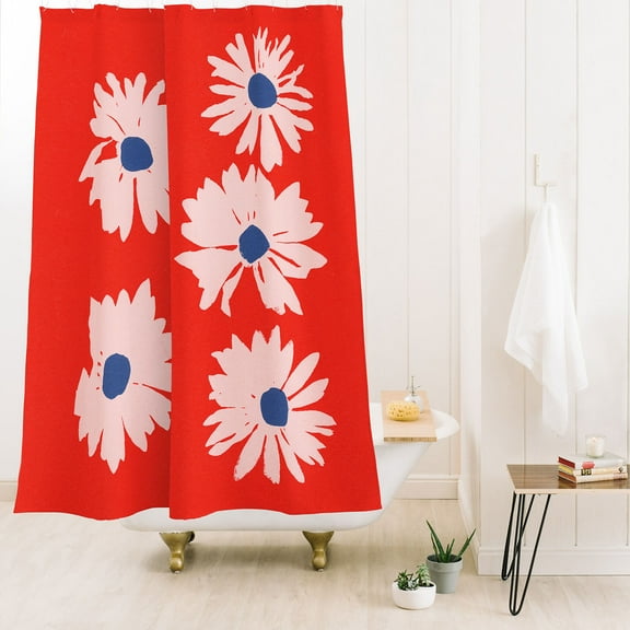 Society6 Garima Dhawan Daisies 4 Shower Curtain 71" x 74"