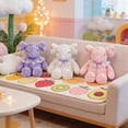 thumbnail image 4 of 12-Inch Super Soft Plush Stuffed Animal Doll, Cute Cartoon Style with Ribbon Decoration, Fluffy Cuddly Companion for Snuggling, Playing and Bedroom Decor, Perfect for Family, Adult, 4 of 7