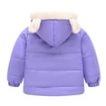 thumbnail image 3 of Ahdbta Boys Girls Quilted Jackets Solid Color Cute Ears Hooded Outwearts with Pockets Fleece Lined Warm Winter Zip Up Coats, 3 of 8