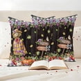 thumbnail image 3 of Pumpkins Fall Outdoor Waterproof Pillow Covers, Autumn Leaves Thanksgiving Flowers Rustic Wood Decorative Square Throw Pillowcase Sofa Cushion Sham for Patio/Couch/Chair, 20"x20" 2 Pack, 3 of 8