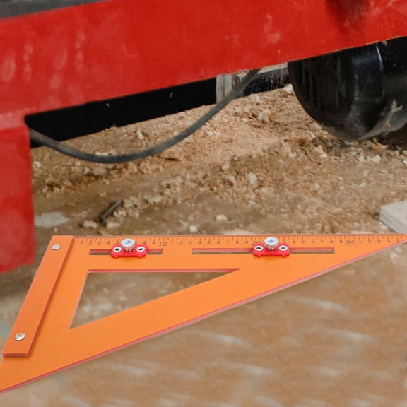 FRCOLOR Carpenter 2 in 1 Miter Measuring Tool for Woodworking with Sturdy Bakelite Construction and Clear Numbers Orange