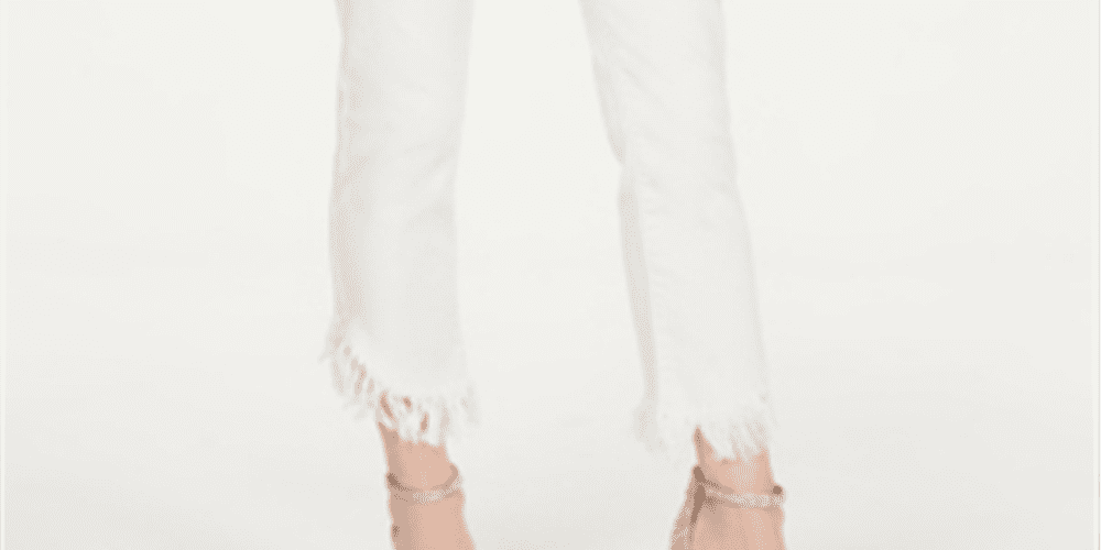 inc white fringe jeans