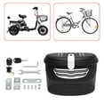 thumbnail image 6 of Vsenkes Bike Basket with Lock Basket for Biking Mountain Road Riding Black White S, 6 of 9