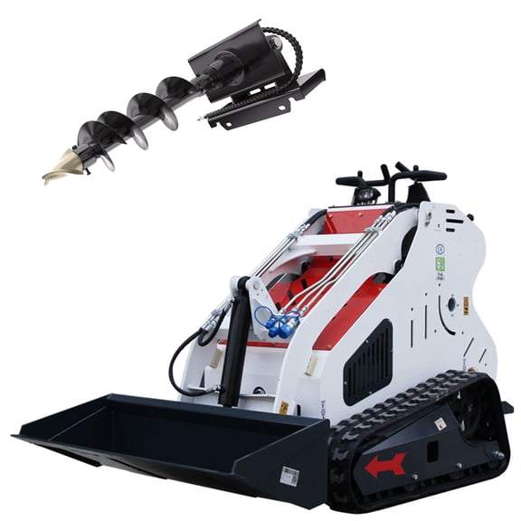 DigMaster 13.6HP Mini Skid Steer Loader B&S Gasoline Engine Maximum lifting 617lb Compatible Multiple Attachment Farms Yards Forestry and More EPA