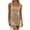 Khaki, variant on Sleeveless Women's Tank Drawstring Ribbed Summer Mini Dress Party Club Tight Dresses