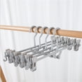 thumbnail image 5 of Plastic Pants Hangers with Adjustable Clips, Non-Slip Skirt Hangers for Closet Organization, Space Saving Design for Trousers and Clothes Drying, 1pcs, 1Pack Gray, 5 of 5