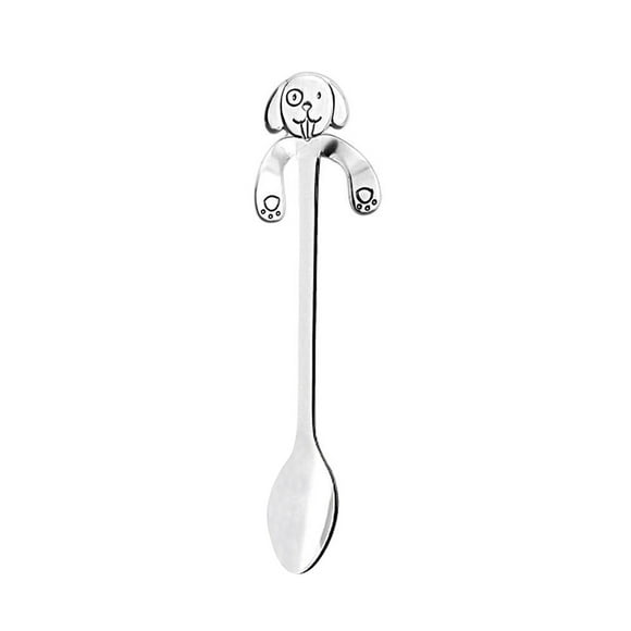 Mistaha Cute Puppy Spoon 304 Stainless Steel Teaspoon Long Handle Coffee Spoons Sugar Dessert Appetizer