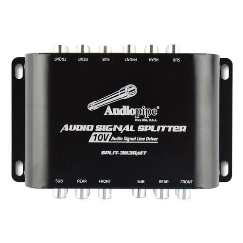 Audiopipe Rca 1 In /3 Out 10V Audio Signal Line Driver With Remo