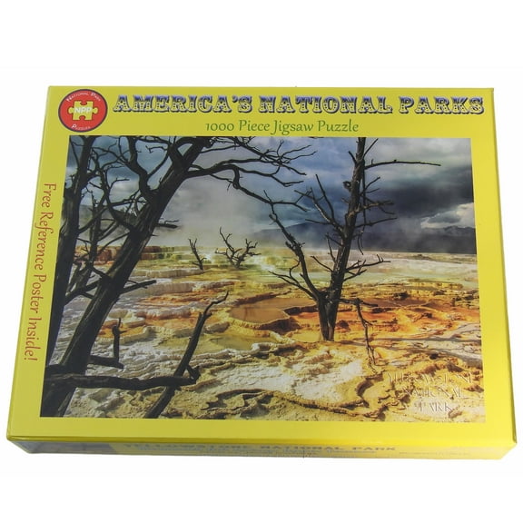 National Park Puzzles Yellowstone National Park Mammoth Hot Springs Upper Terrace 1000 Piece Jigsaw Puzzle