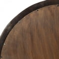 thumbnail image 4 of Transitional Decor Round Wall Mirror 17.5x17.5 Inch Mirror Surface Dark Brown Mango Wood Frame, 4 of 13
