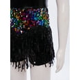 thumbnail image 7 of TiaoBug Kids Girls Sparkle Sleeveless Fringed Leotard Tassels Latin Dance Dress Sequin Bodysuit Dress Colorful 6, 7 of 7