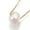 Gold, variant on 304 Stainless Steel Pendant Necklace Freshwater Pearl Bead Lobster Gold 17" A262-Silver