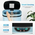 thumbnail image 2 of Dkelincs 13 Gallon Kitchen Trash Can Bathroom Trash Can Automatic Sensor Stainless Steel Trash Can Garbage Can with Lid by 4xC Batteries for Kitchen, Bathroom, Office, Blue, 2 of 7