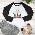 thumbnail image 4 of RKSTN Chandail pour Femmes de Noël à Col Rond, Chandail Imprimé du Père Noël, Manches Longues, Blouse Régulière à Empiècements, 4 of 5