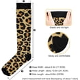 thumbnail image 3 of Coolnut Leopard Compression Socks for Men & Women 1 Pack, Knee High Stockings for Running, Sport, Hiking & Travel, 3 of 6
