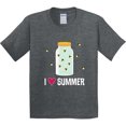 thumbnail image 3 of Inktastic I Love Summer Cute Fireflies Youth T-Shirt, 3 of 5