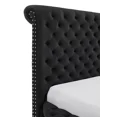 thumbnail image 6 of 1pc Glam King Tufted Headboard Upholstered Storage Round Bed Black Bedroom Furniture, 6 of 6