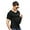 Black, variant on Mens Baby Carrier Shirt V Neck Short Sleeve T-Shirts for Men Skin to Skin T-Shirt with Pocket
