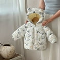 thumbnail image 2 of YunPes Hooded Puffer Jackets for Baby Lightweight Packable Bear Ears Cute Print Coats Toddler Comfy Soft Outerwear, 2 of 8