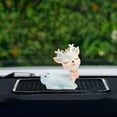 thumbnail image 2 of Resin Miniature Fawn Baby Deer Figurines Ornaments Decorations for Baby Shower Blue, 2 of 10