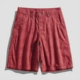 thumbnail image 2 of FAIWAD Men's Cotton Casual Loose Shorts Wide Leg Elastic Waist Straight Short Cargo Summer Lightweight Shorts, 2 of 4