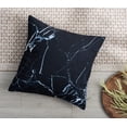 thumbnail image 5 of Ada Home Decor Decorative Square Throw Pillow, 18" x 18", Black Marble Printed, 5 of 6