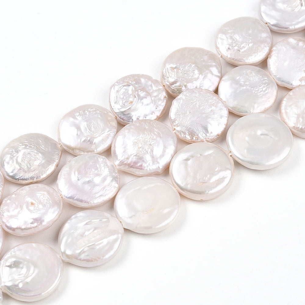 1 Strand Natural Nucleate Keshi Pearl Beads Strands Baroque Pearls Seashell Color 16~27x14~18x3.5~8mm Hole: 0.7mm about 20~23pcs/strand