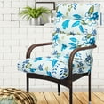 thumbnail image 1 of SAYFUT 2Pack or 4 Packs Rocking Chair Cushion with Ties, Thicken High Back Chair Pad, Retro Colorful Floral Printed Chair Pad Seat Cushion Indoor Outdoor, 1 of 6