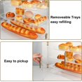 thumbnail image 3 of 3-Tier Acrylic Pastry Display Case for Commercial Countertop, 360° View Bakery Cabinet with Gold Handle & Removable Trays, Clear Bread Storage Box for Donuts, Cookies & Cakes, 21" x 16" x 14", 3 of 7