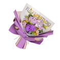 thumbnail image 1 of Ramo de flores hecho a mano Flores artificiales con eucalipto Regalo Flor de crochet Púrpura, 1 of 9