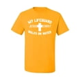 thumbnail image 2 of My Lifeguard Walks on Water Jesus Christ Bible | Mens Inspirational/Christian Graphic T-Shirt, Gold, Small, 2 of 3