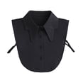 thumbnail image 6 of Black Half Shirt Blouse Top Collar, Soft Decorative Mock Neck Stylish Detachable, 6 of 7
