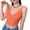 Orange, variant on Women's Deep V-Neck Slim Crop Top Knitted Camisole Vest
