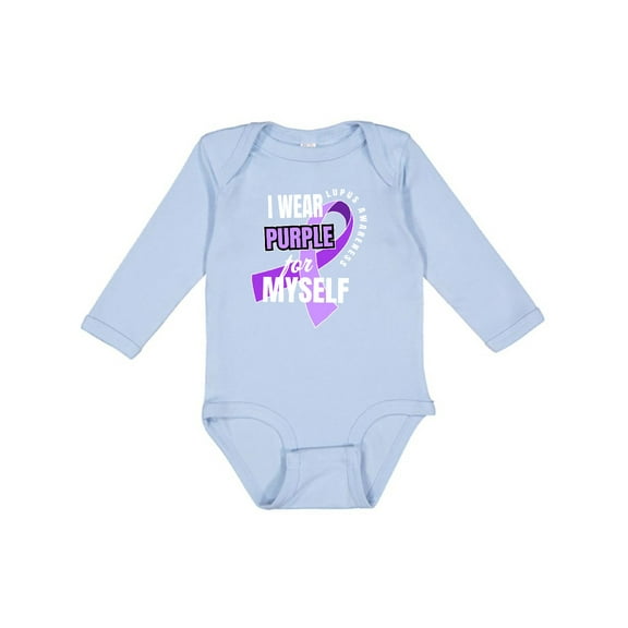 Inktastic I Wear Purple For Myself Lupus Awareness Boys or Girls Long Sleeve Baby Bodysuit