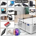 thumbnail image 4 of Mini Projector, 1080P Full HD Supported, Portable Movie Home Theater Projector Compatible with TV Stick Smartphone & Tablet PC HDMI USB AV TF, 4 of 5