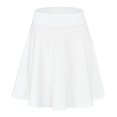 thumbnail image 1 of Aayomet Jupe Mi-Longue Plissée Unie avec Poches pour Femmes, Blanche, m, 1 of 2