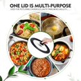 thumbnail image 2 of Ydeapi Universal Lid for Pots, Pans and Skillets, Pot Lid with Heat Resistant Silicone Rim and Tempered Glass, Fits 11", 12", 12.5" Diameter Pots & Pans, 2 of 7