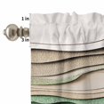 thumbnail image 4 of Abstract Wave Texture Curtain Valances Set Retro Watercolor Bump Kitchen Curtains 36&nbsp;inch Length Rod Pocket Valance and Tiers 3 Piece Set Small Bedroom Bathroom Laundry Decor, 4 of 9
