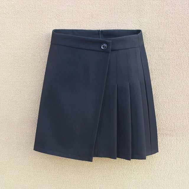 Vestido de Verano Nuevo Falda Plisada Femenina Bolsa Negra Adelgazante de Cadera Media Falda Falda de un Paso Falda de Bolsa de Flores Falda mini Falda Corta Falda de Traje
