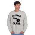 thumbnail image 5 of Cutting Carbs Pizza Cutter Foodie Sweatshirt for Men or Women Brisco Brands M, 5 of 5