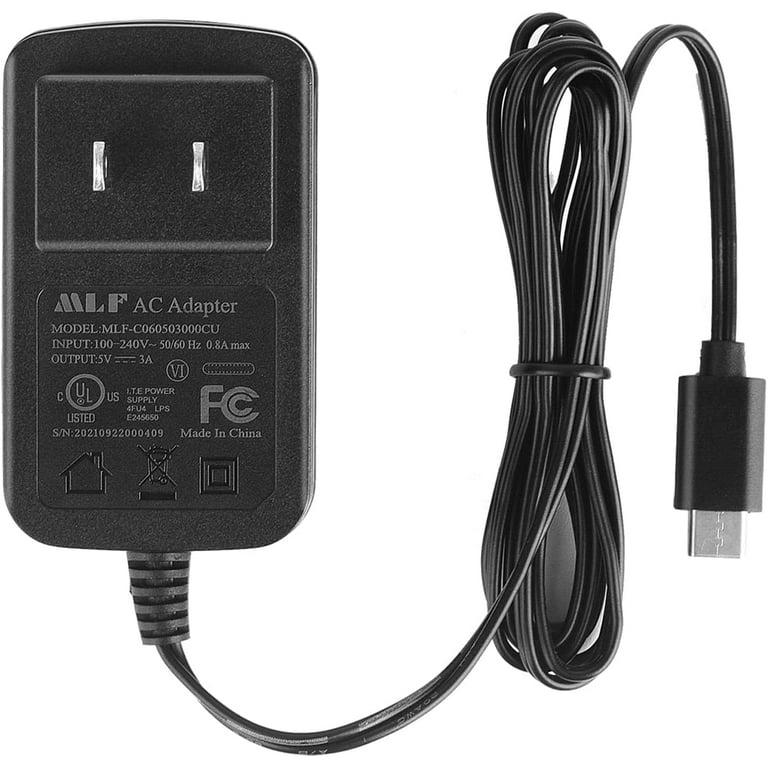 AC to DC 5V 3A Power Supply Adapter, Plug USB C Type-C, UL Listed FCC, 