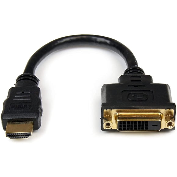 HDMI Male to DVI Female Adapter - 8in - 1080p DVI-D Gender Changer Cable (HDDVIMF8IN)，3 pack